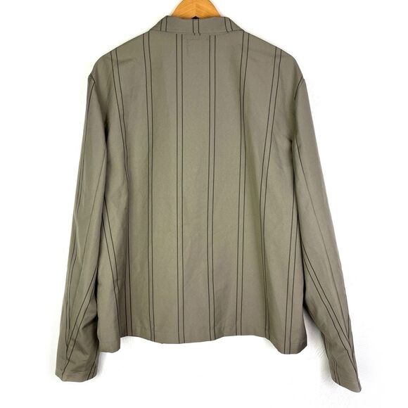 New ASOS Smart Track Lightweight Full Zip Grey Stripe Bomber Jacket size 2XL - Picture 3 of 6